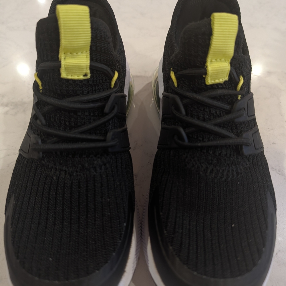 Black and Neon Green Sneakers